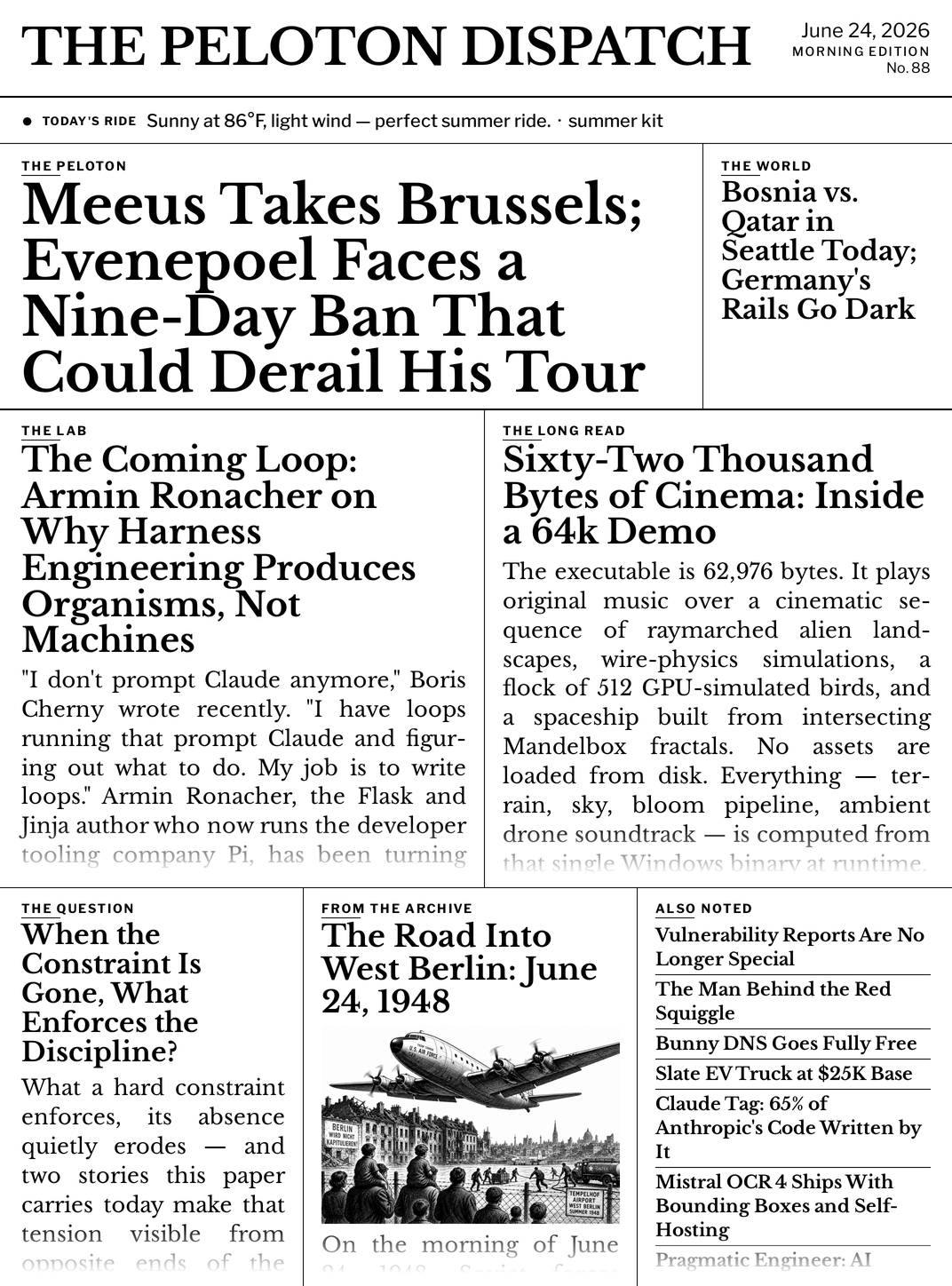 Front page — June 24, 2026