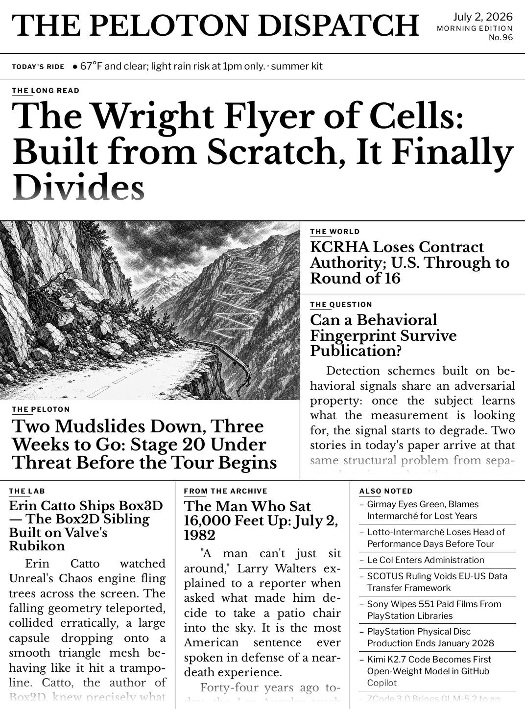 Front page — July 2, 2026