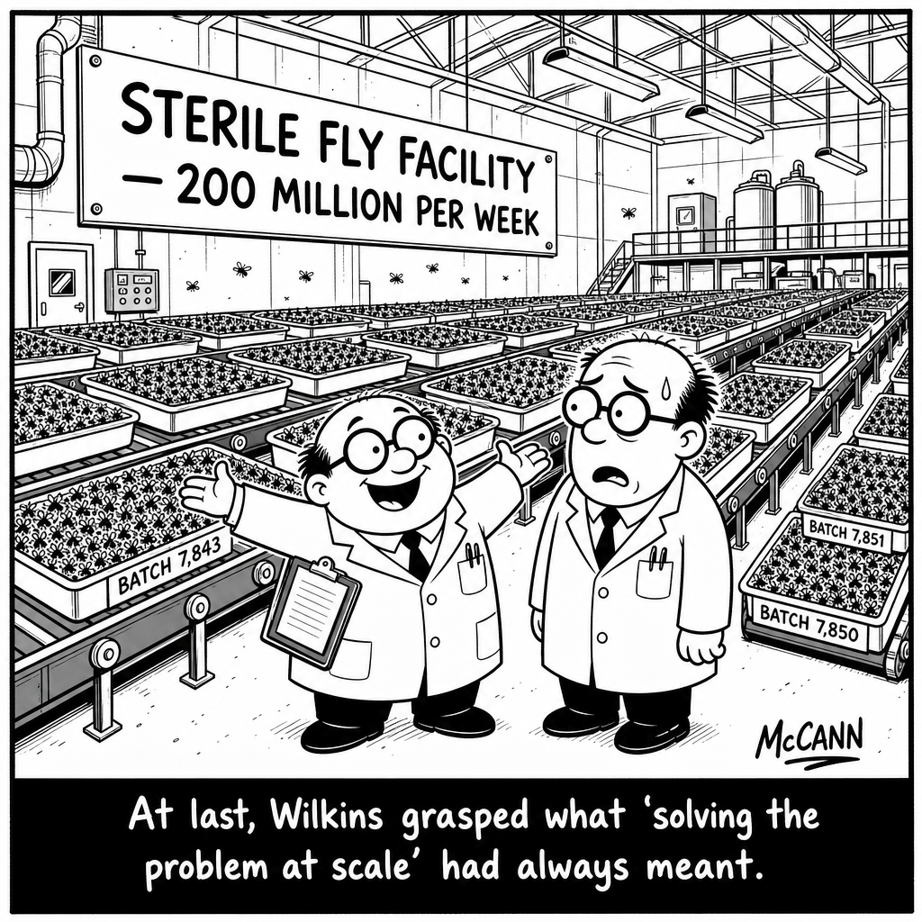 AI-rendered parody comic strip